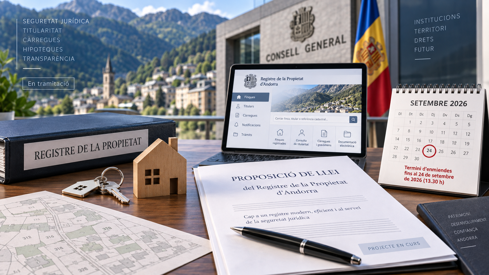 El Registro de la Propiedad de Andorra sigue avanzando: el plazo de enmiendas se amplía hasta el 24 de septiembre