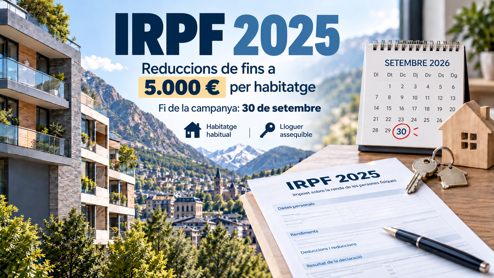 El IRPF 2025 termina el 30 de septiembre: nuevas reducciones de hasta 5.000 euros vinculadas a la vivienda